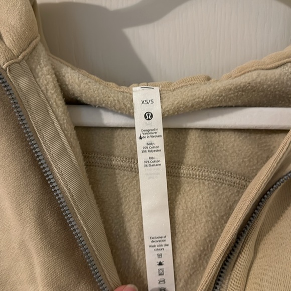 Lululemon athletica tan scuba oversized half-zip hoodie XS/S - Picture 2 of 5